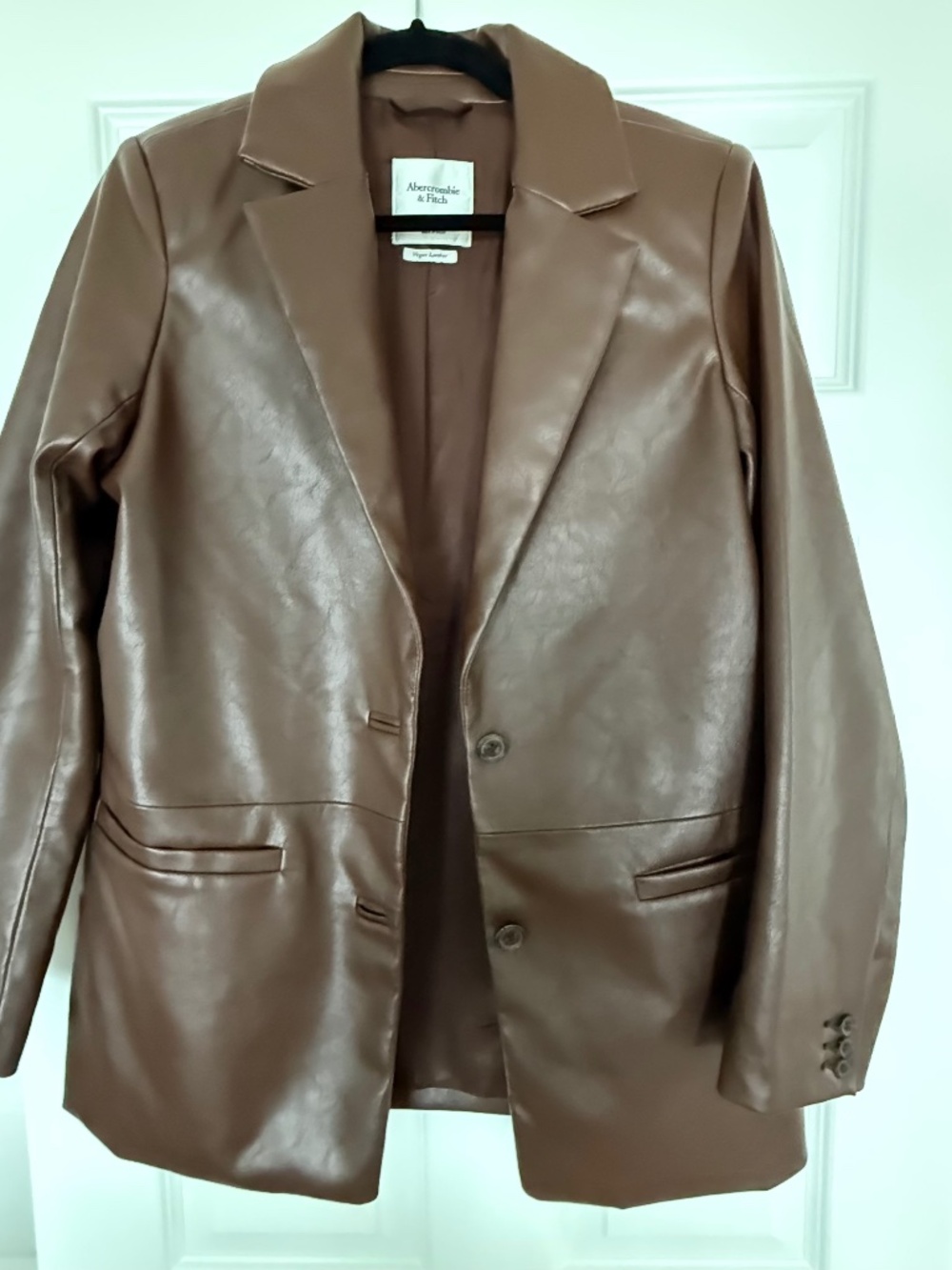 Women’s vegan leather blazer